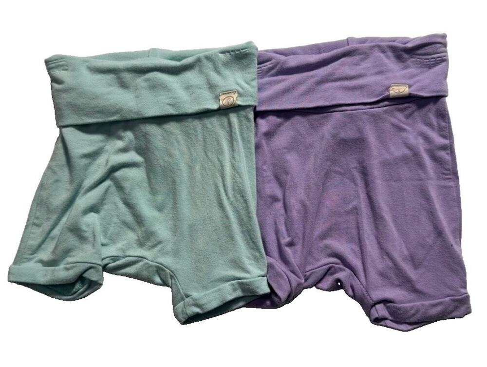 Tenth & Pine Bamboo Shorts Lot Of 2 6-12M Mint Purple Baby Toddler OEKO-TEX